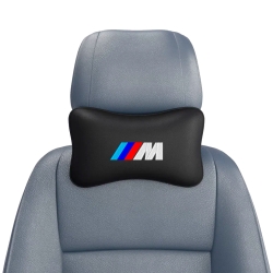 Подушка под шею черная с вышивкой 